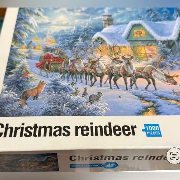 Jigsaw puzzle - The Warm Scene Pictures brand - Christmas Reindeer - 1000 pieces - Picture 4 of 5
